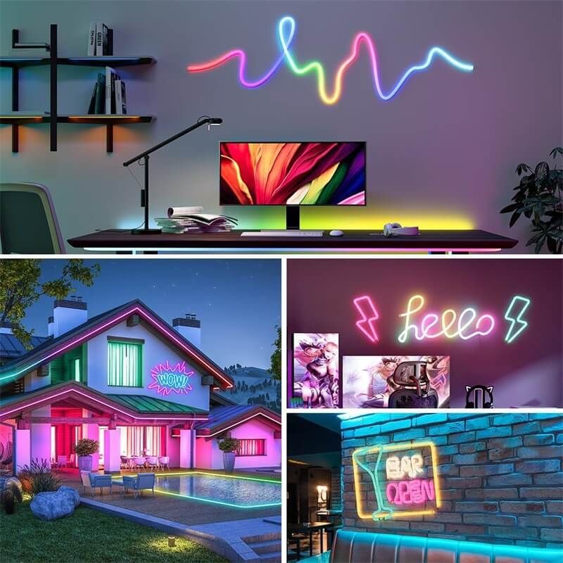 RGB360度全方位發光LED霓虹燈管｜柔性可彎曲，高亮節能，支持工程定制 - 4