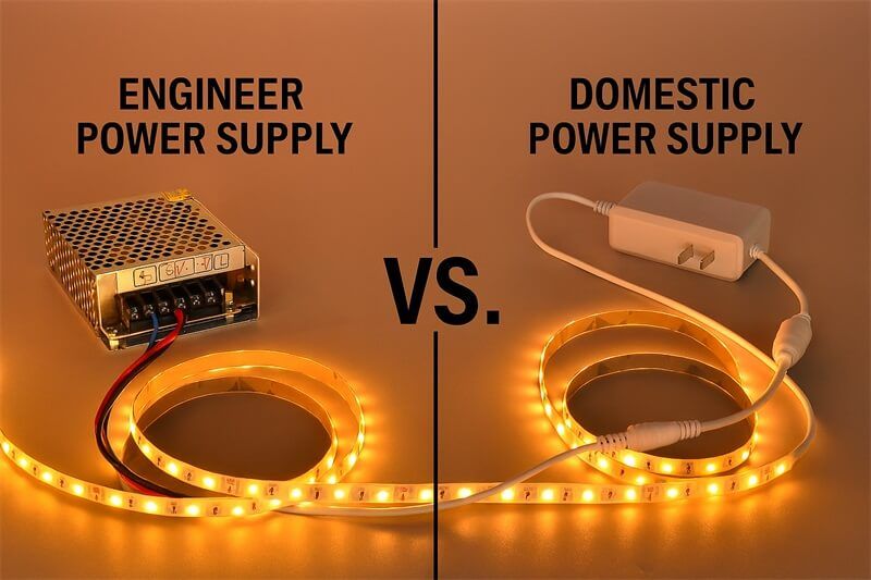 LED燈帶配置工程電源與家庭電源的區別?