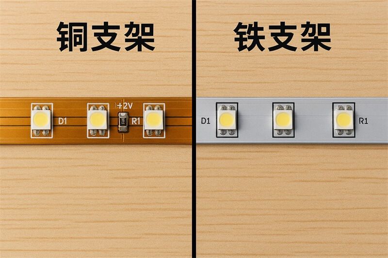 燈帶銅支架和鐵支架有什么區別？工程選型必須了解的關鍵點