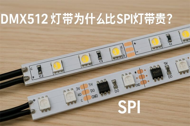 DMX512燈帶為什么比SPI燈帶貴？工程用戶必須搞清楚的原因