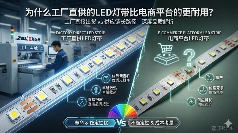為什么工廠直供的LED燈帶，比電商平臺的更耐用？