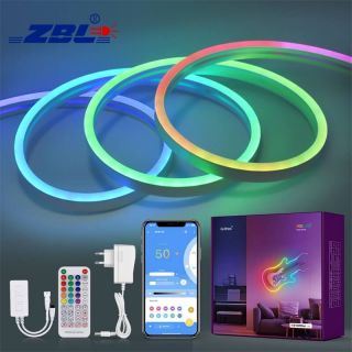 幻彩霓虹燈帶08x17mm跑馬流水漸變柔性硅膠戶外防水燈帶